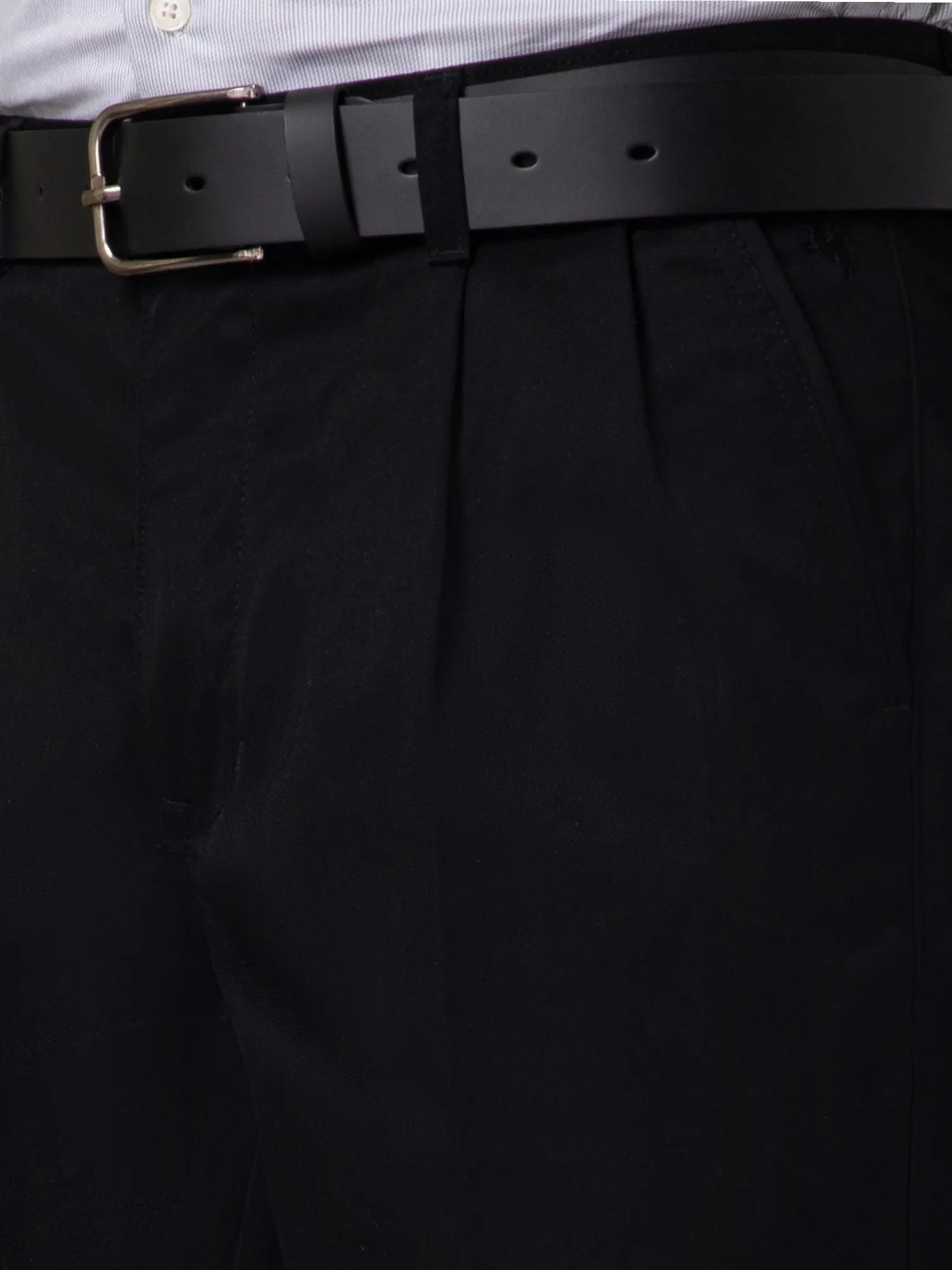 Men's Formal Pleated front Black  Trousers