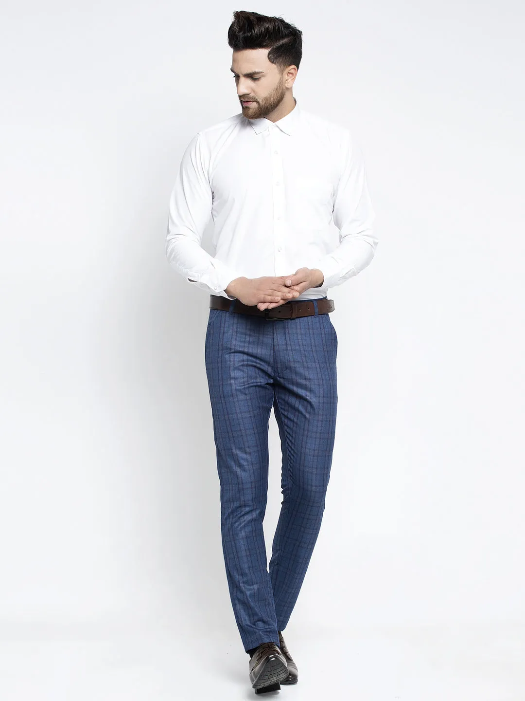 Men's Navy Formal Trousers ( FGP 261Navy ) - Jainish