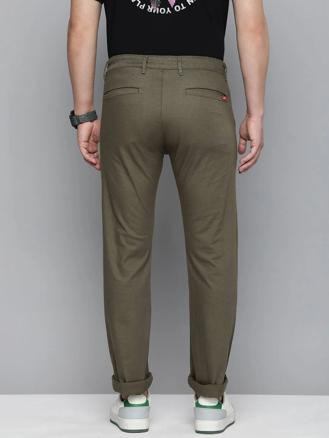 Men's Olive Slim Fit Chinos