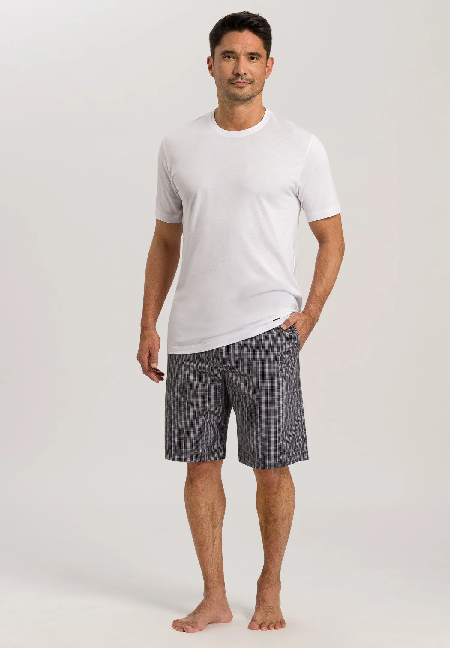 Night And Day Short Woven Pant | Grey Check 75433-1045