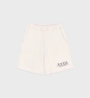 NY 94 Gym Short - Cream/Navy