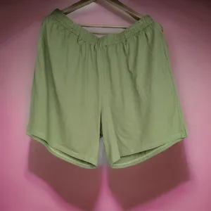 Olive Green Cotton Shorts