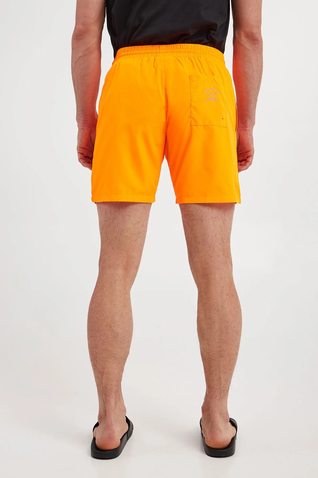 Orange Swim Shorts w/ Reflective Logo - PAUL & SHARK