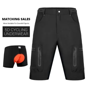 Outdoor Sports Cycling Shorts MTB Downhill Trousers Mountain Bike Bicycle Shorts Zipper Pockets Loose Fit Shorts