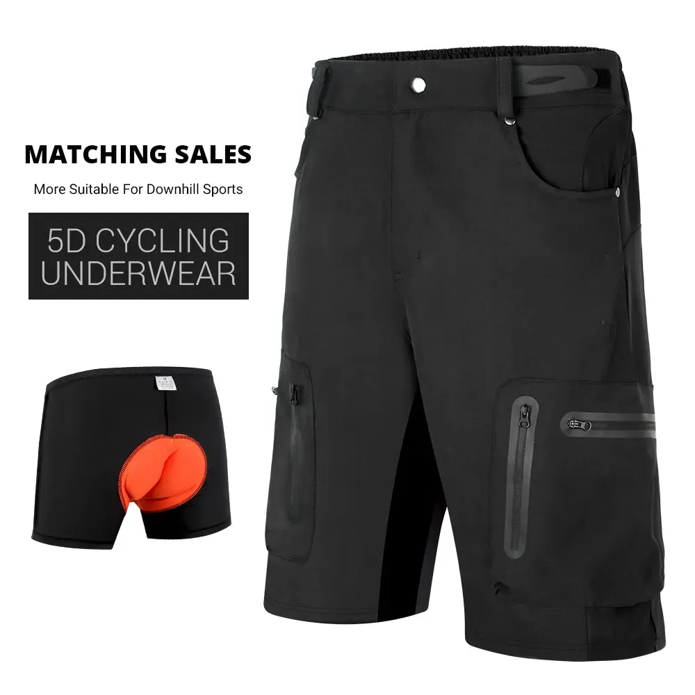 Outdoor Sports Cycling Shorts MTB Downhill Trousers Mountain Bike Bicycle Shorts Zipper Pockets Loose Fit Shorts