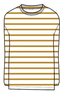 Panorama Striped LS T-Shirt - Amber Gold