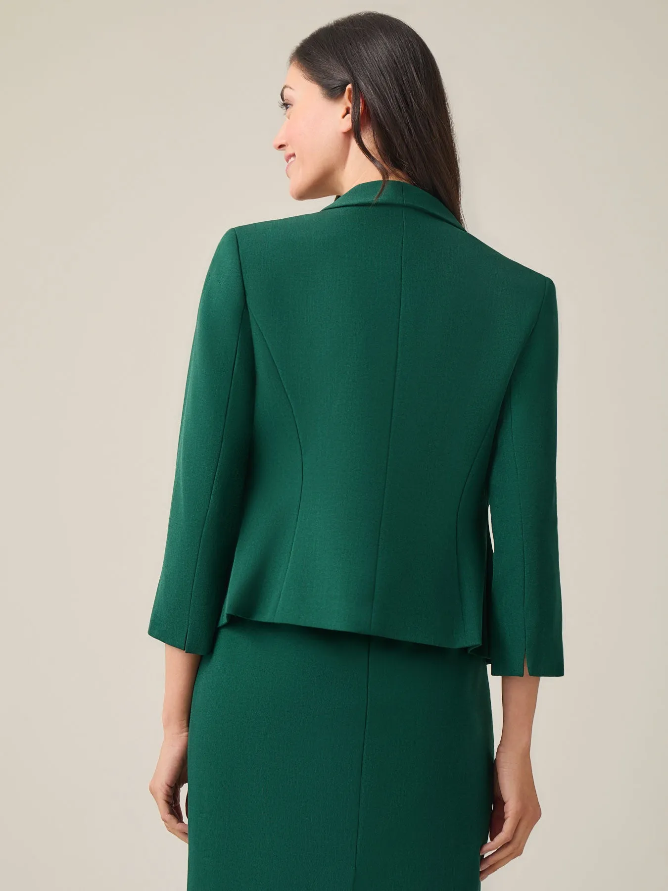 Petite Shawl Collar Jacket, Iconic Stretch Crepe