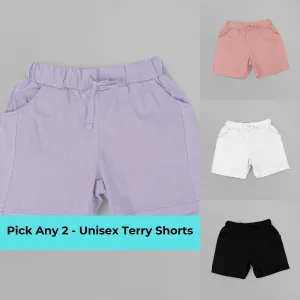 Pick Any 2 - Unisex Premium Terry Shorts Combo Pack