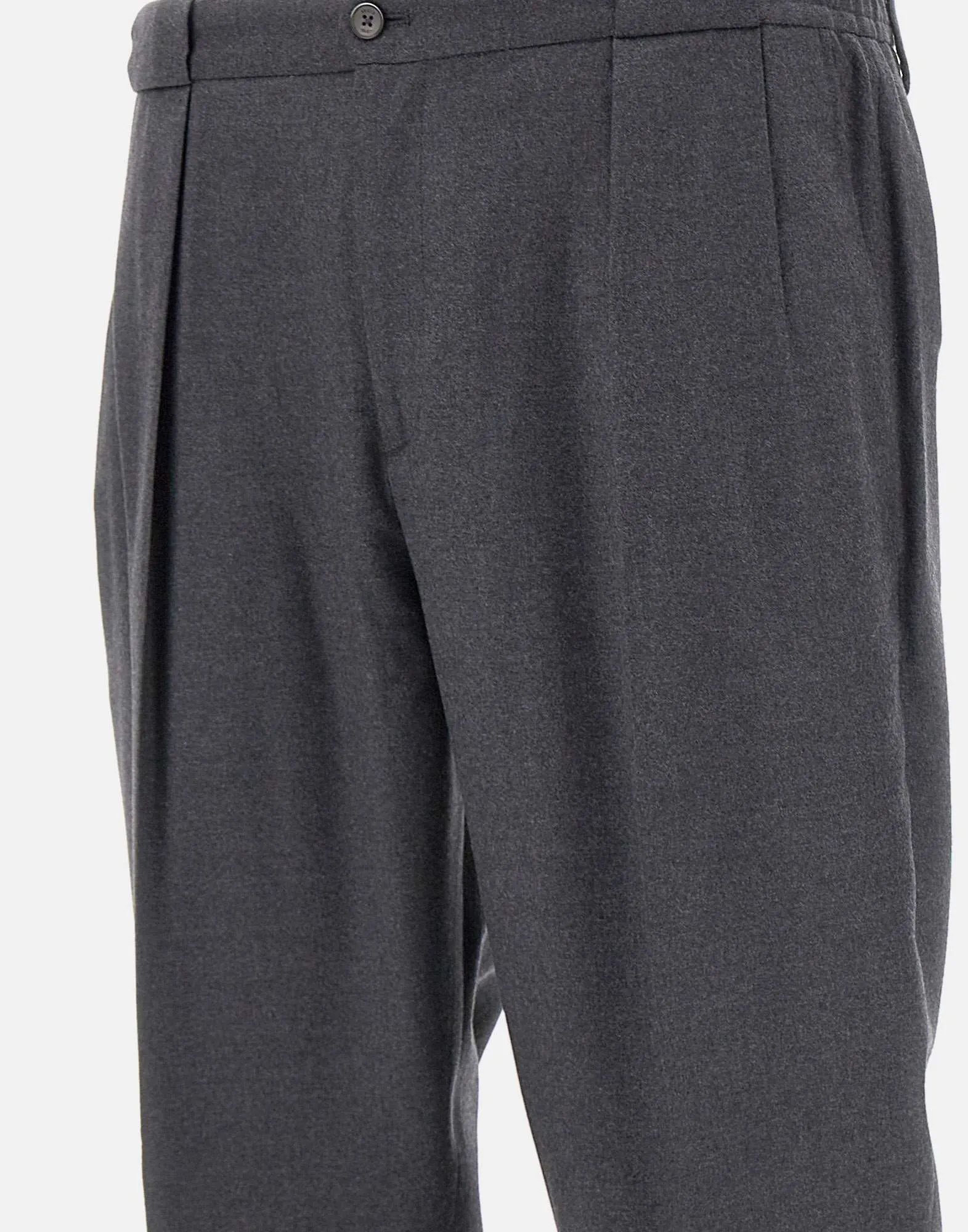 PortobelloS Anthracite Wool Trousers