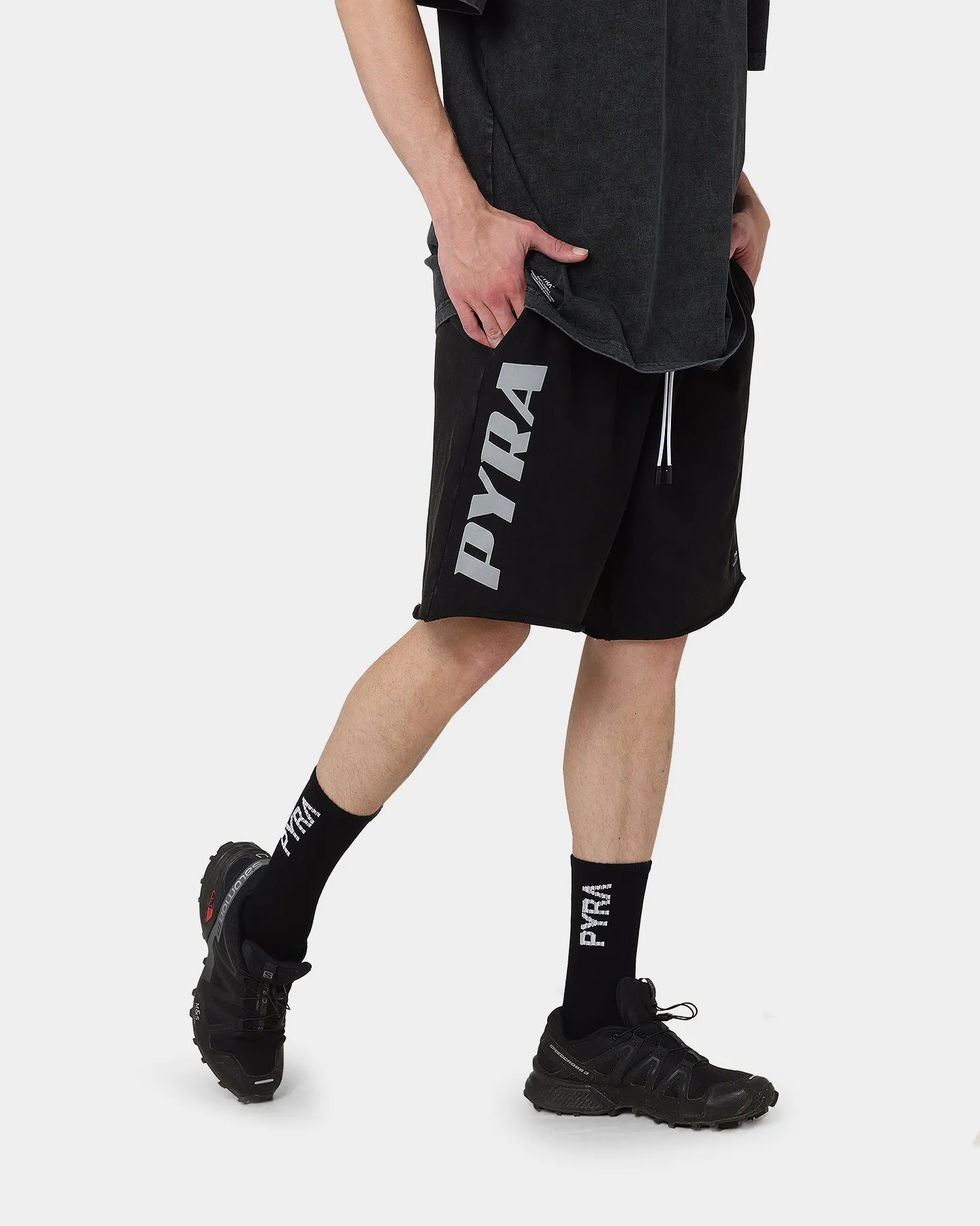 PYRA Highway Fleece Shorts Vintage Black