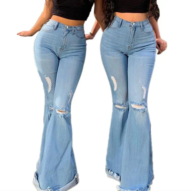 "Cora" High Waist Bellbottom Jeans