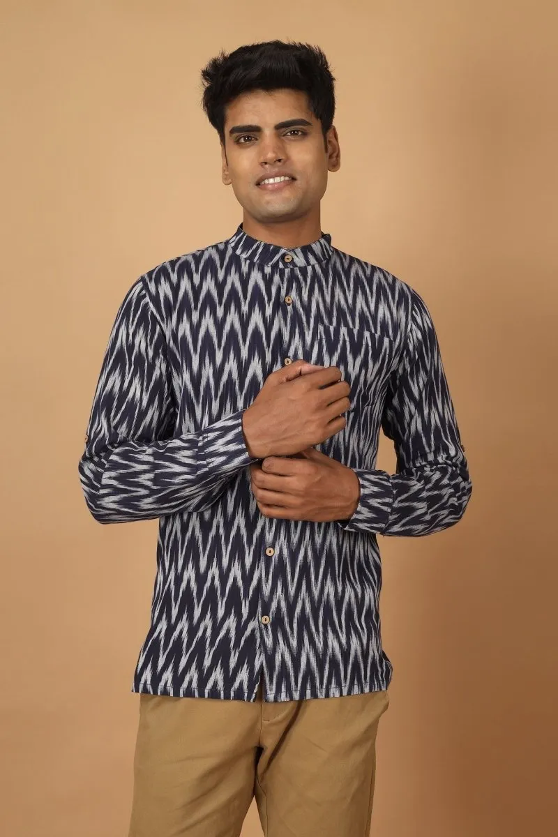 Raat Ikat Mens Cotton Shirt