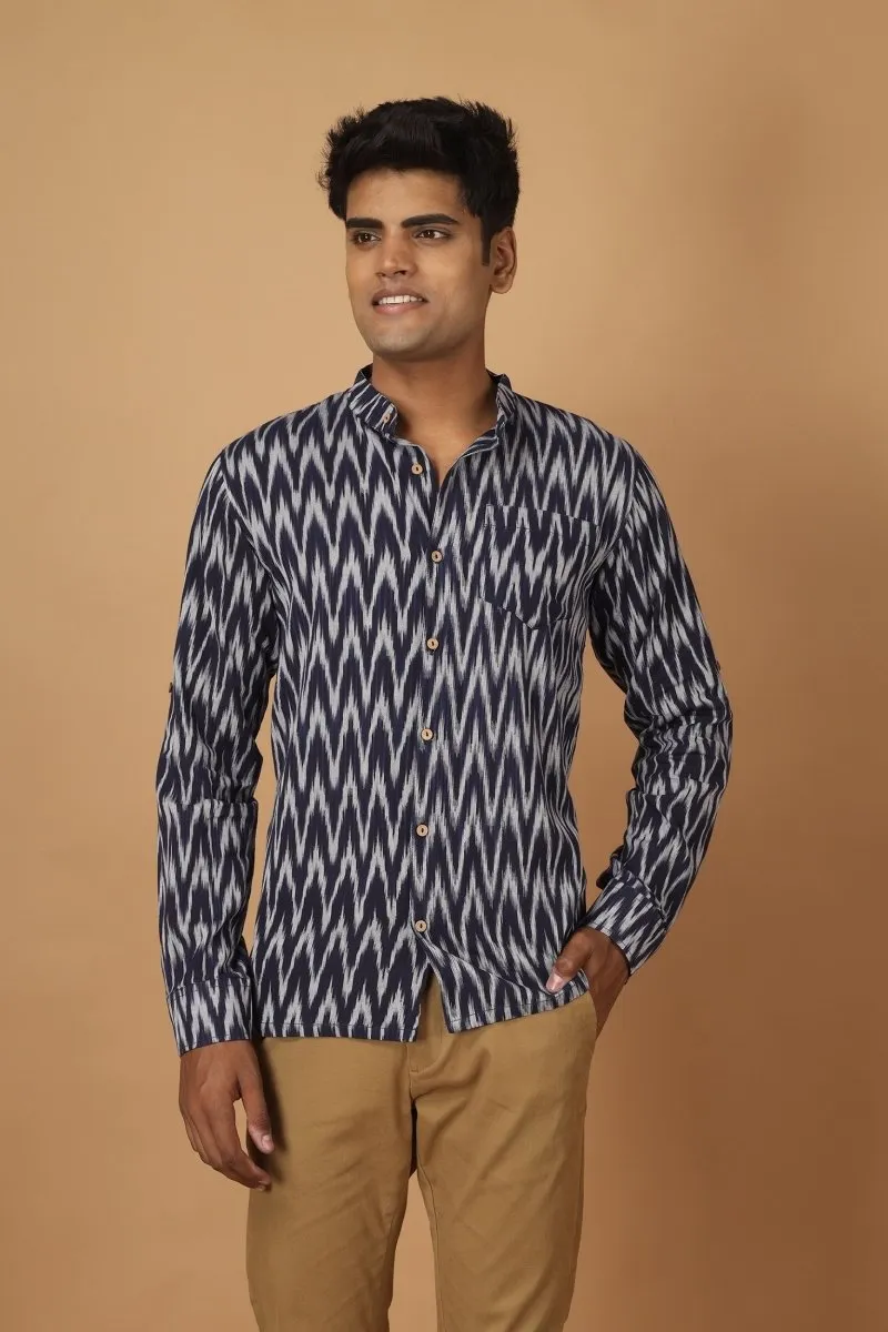 Raat Ikat Mens Cotton Shirt