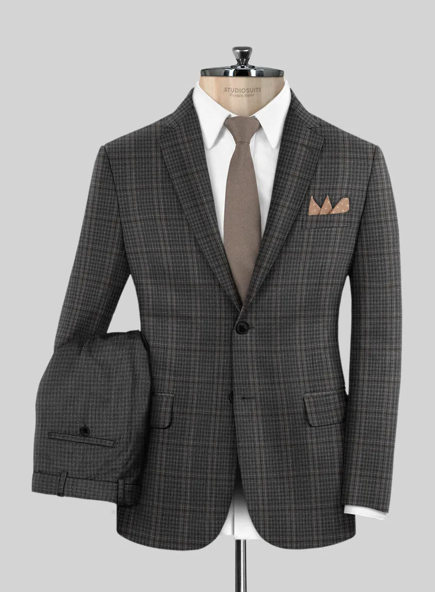 Scabal Azel Black Wool Combination Suit