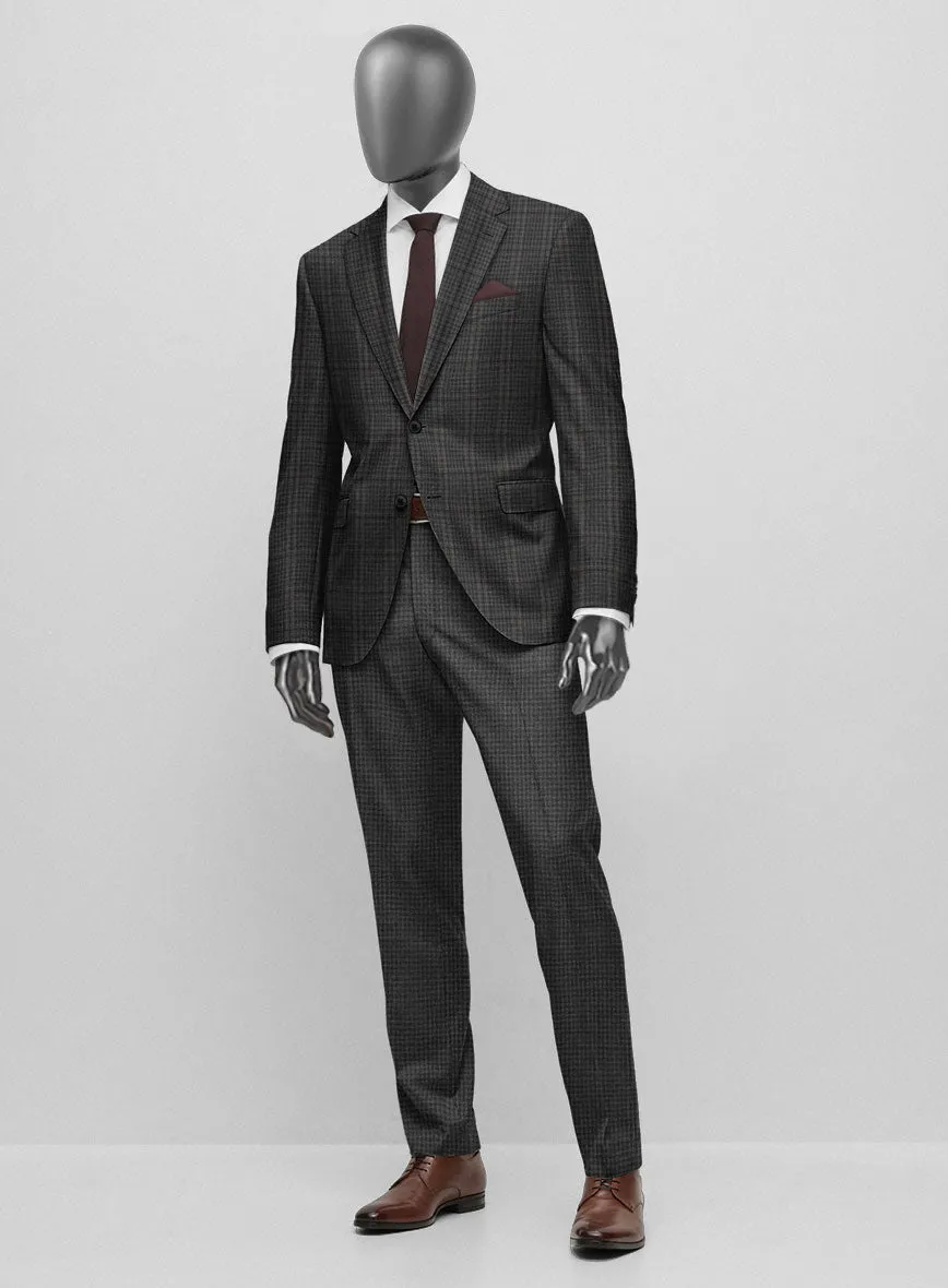 Scabal Azel Black Wool Combination Suit