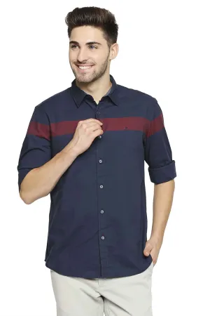 Slim Fit Oxford Eng Horizontal Stripe Shirt