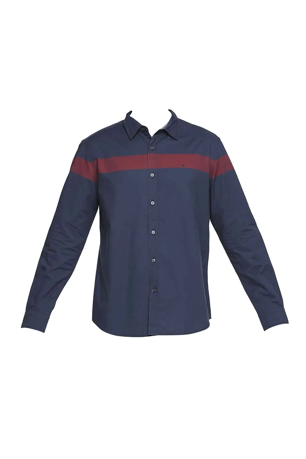 Slim Fit Oxford Eng Horizontal Stripe Shirt