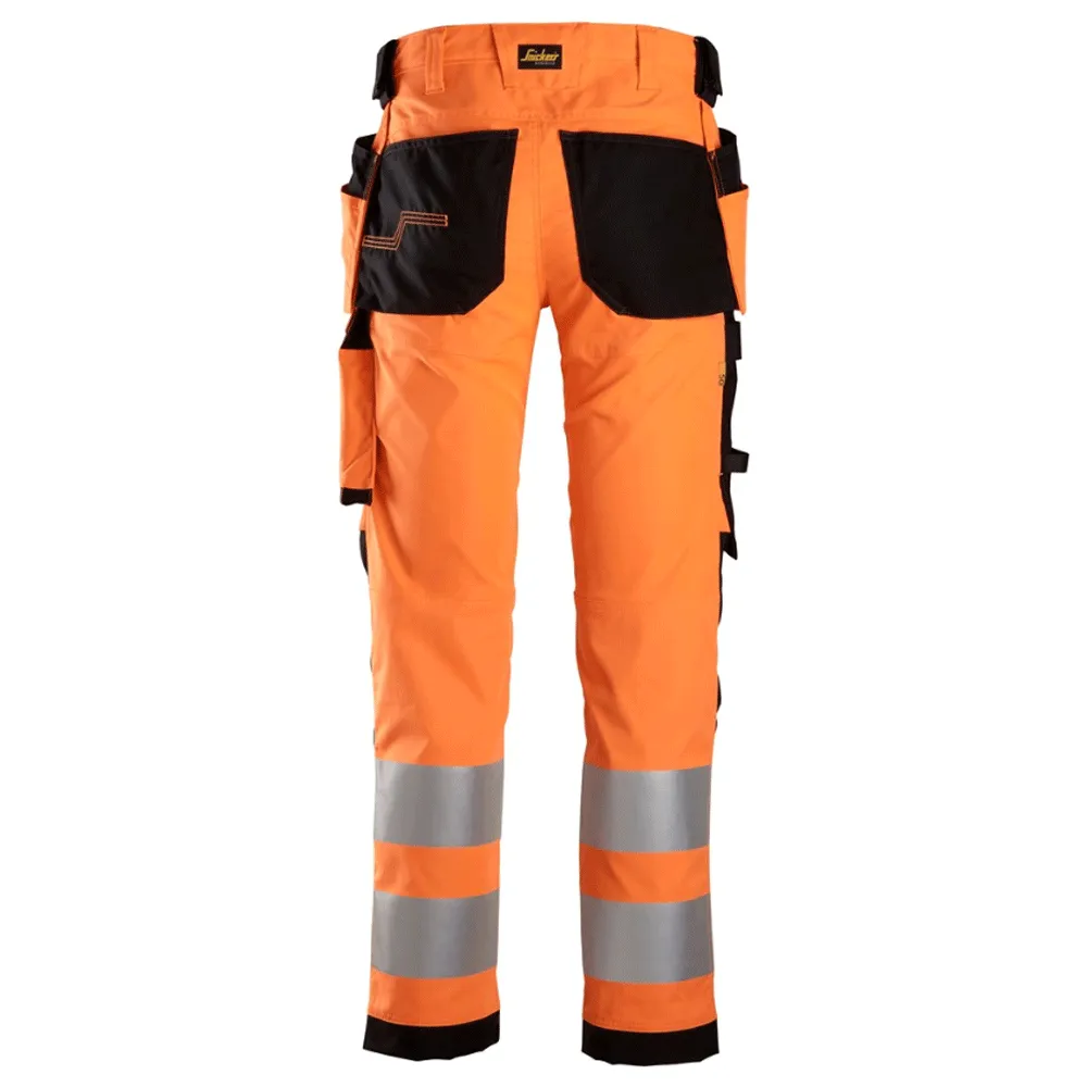 Snickers 6243 AllroundWork, Hi-Vis Stretch Kneepad Holster Work Trousers Class 2 Various Colours