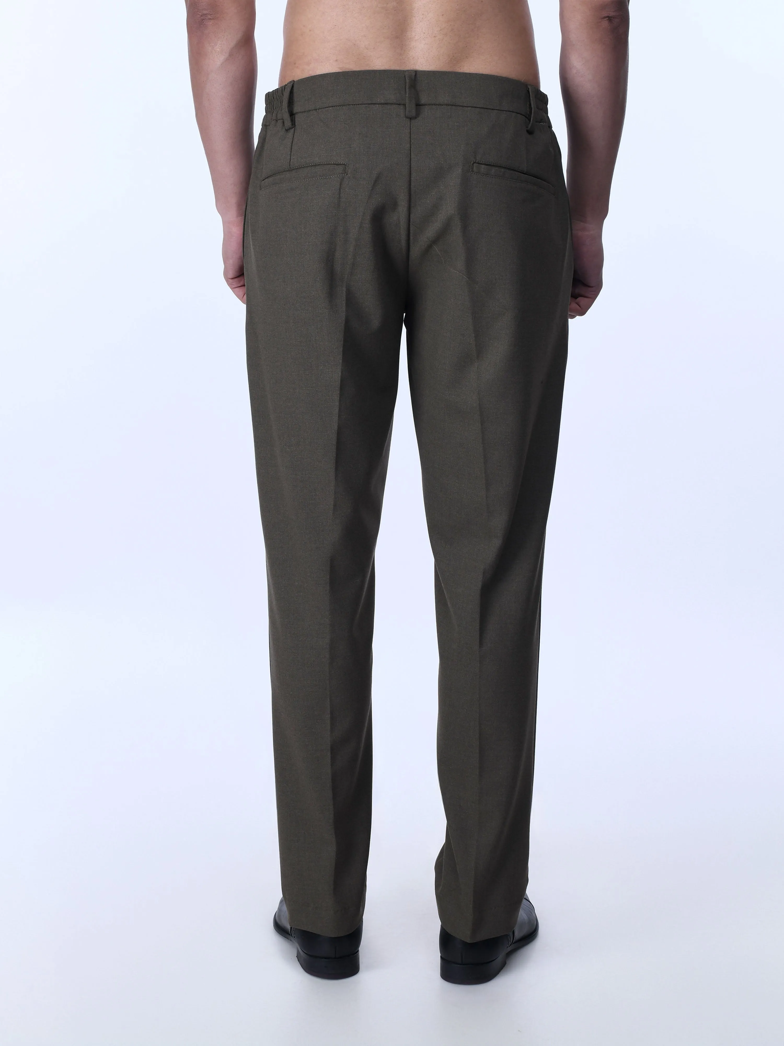 Soft Miracle Brown Tailored Trousers