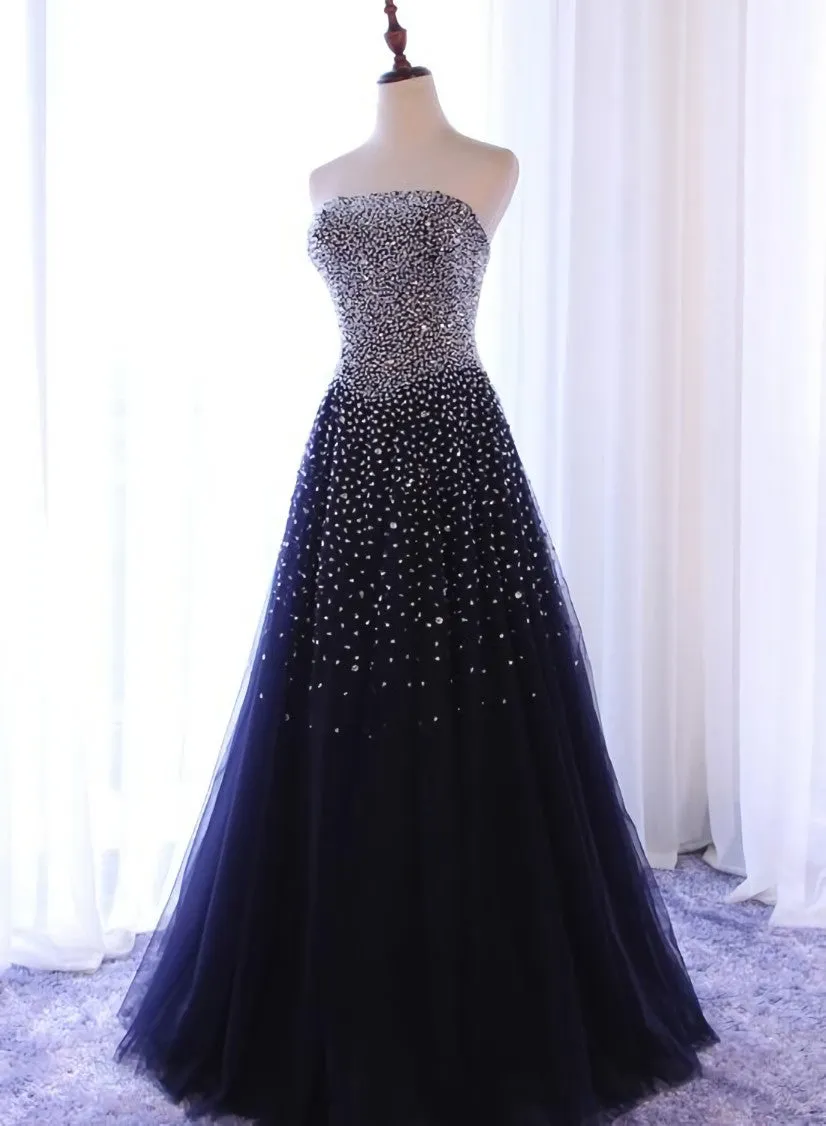 Sparkle Sequins A-line Party Dress , Handmade Formal Gowns