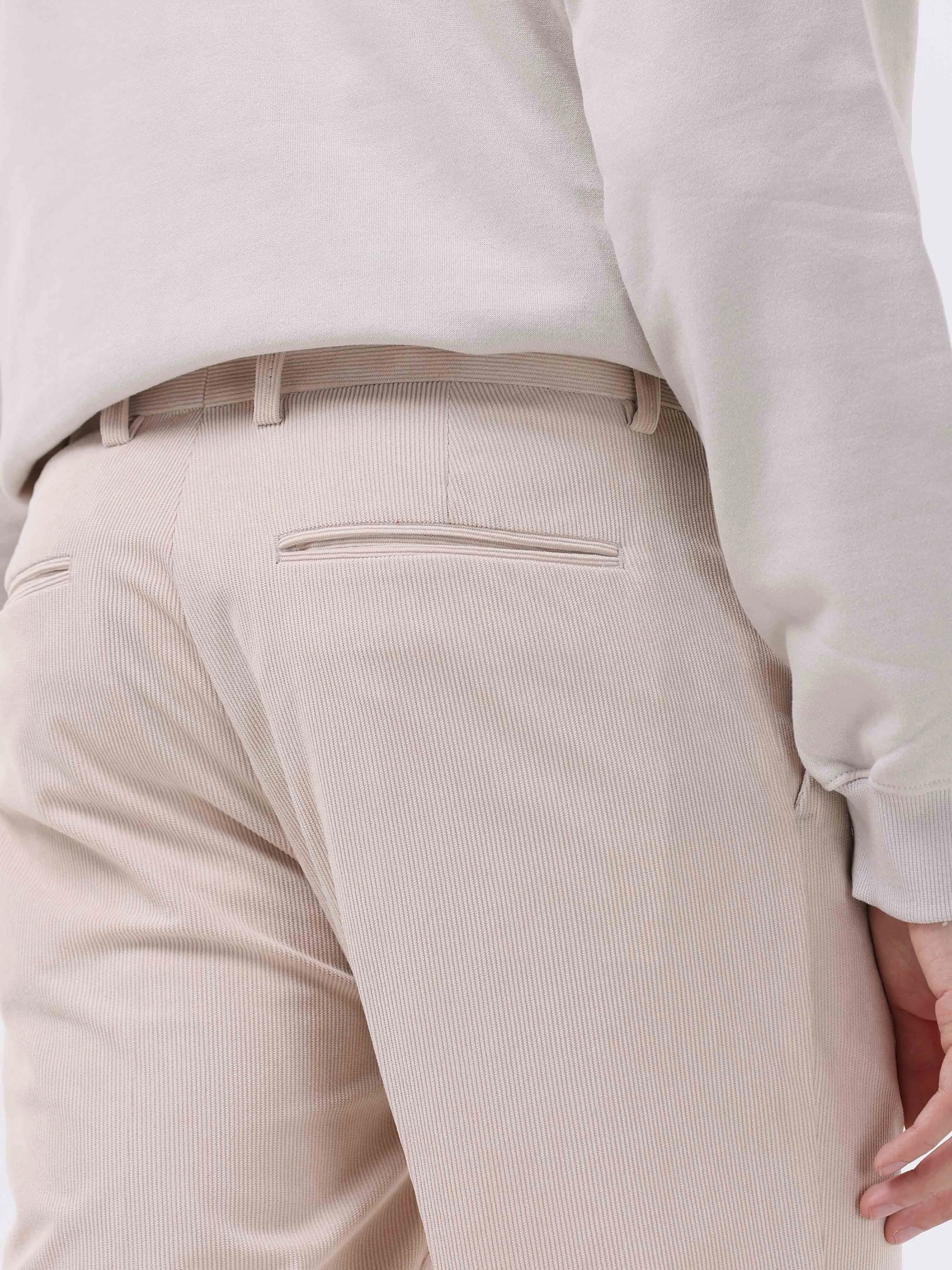 Statement Corduroy Cream Pant