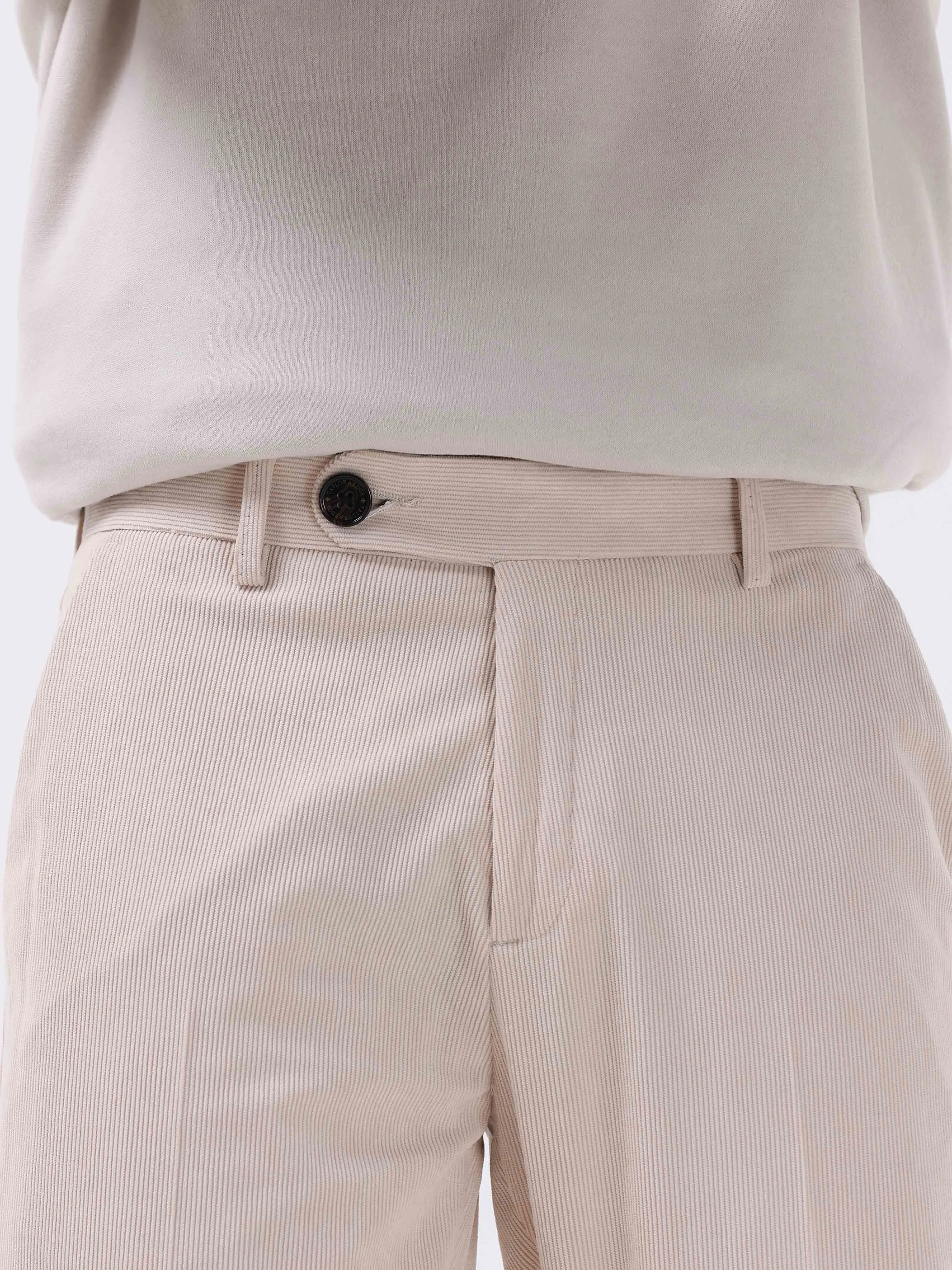 Statement Corduroy Cream Pant