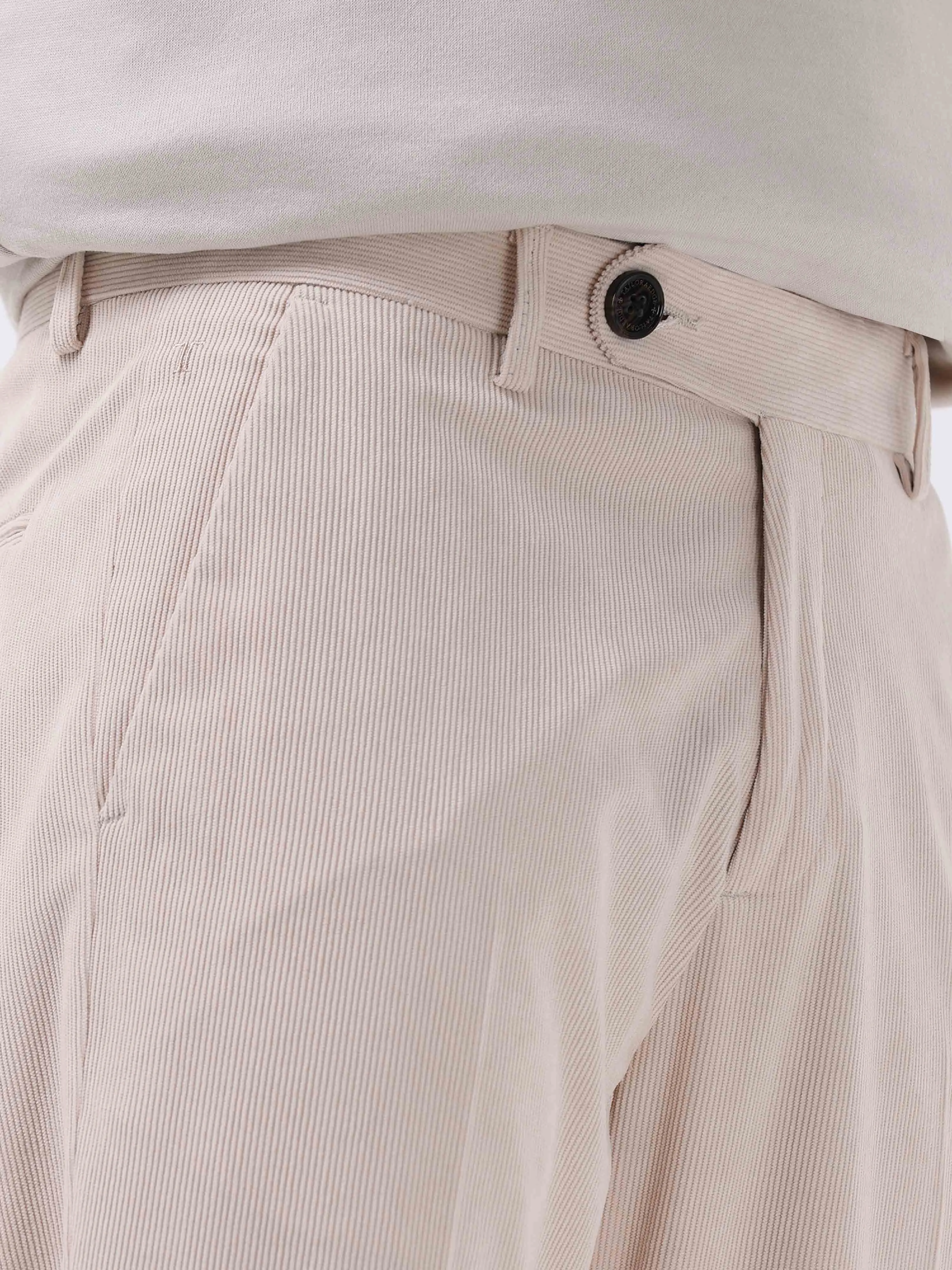 Statement Corduroy Cream Pant