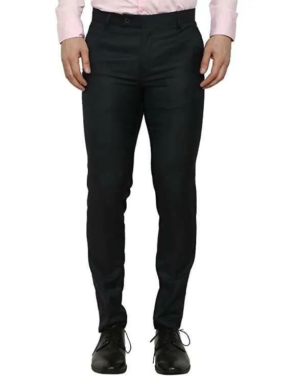 The DS Men's Slim fit Dark Blue Trouser