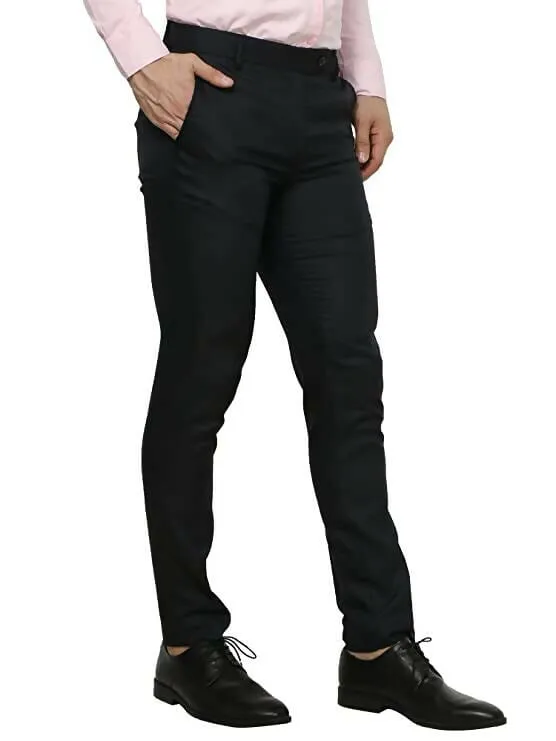 The DS Men's Slim fit Dark Blue Trouser