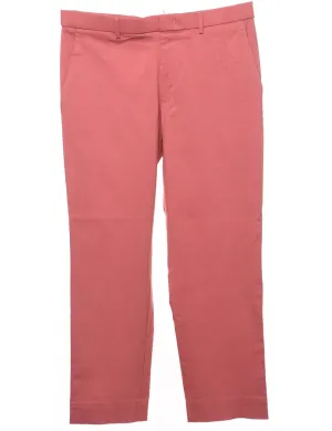 Tommy Hilfiger Pink Straight-Fit Trousers - W33 L32