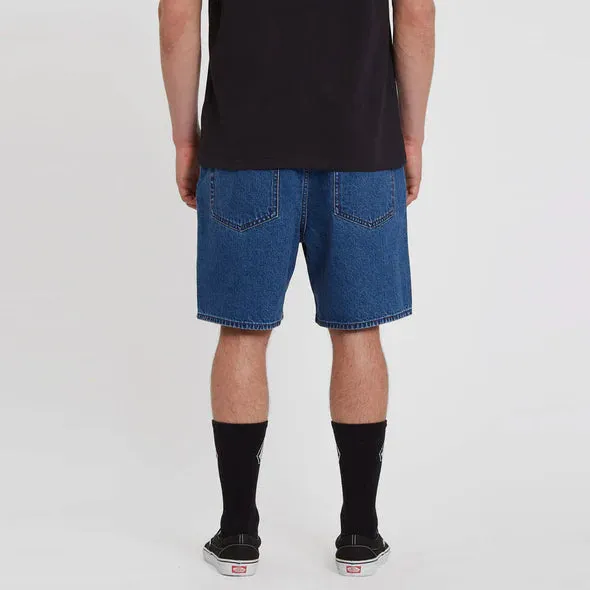 Volcom Billow Denim Short - Oliver Mid Blue