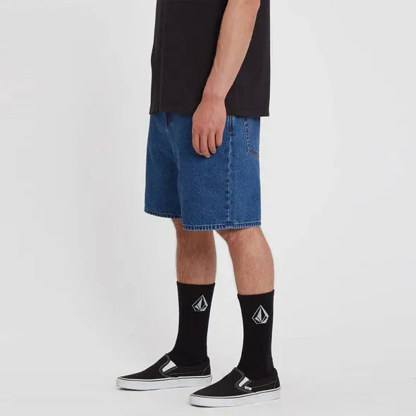 Volcom Billow Denim Short - Oliver Mid Blue