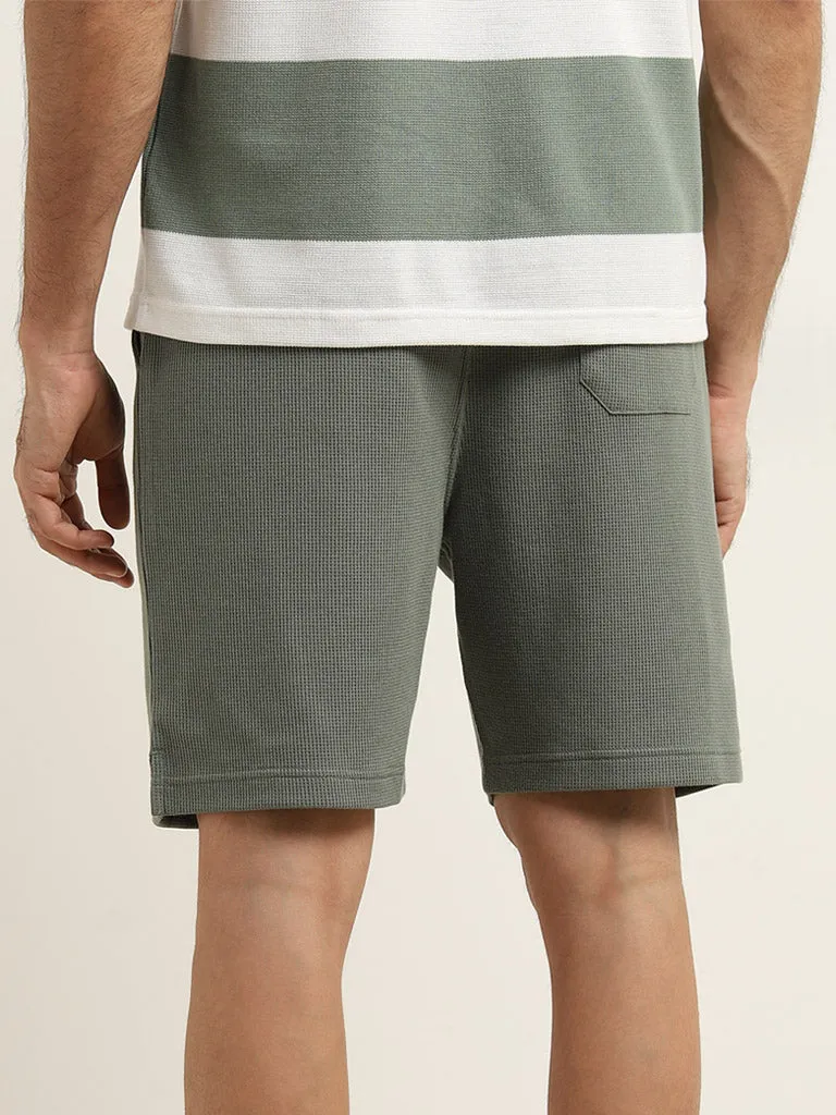 WES Lounge Sage Mid-Rise Relaxed Fit Shorts