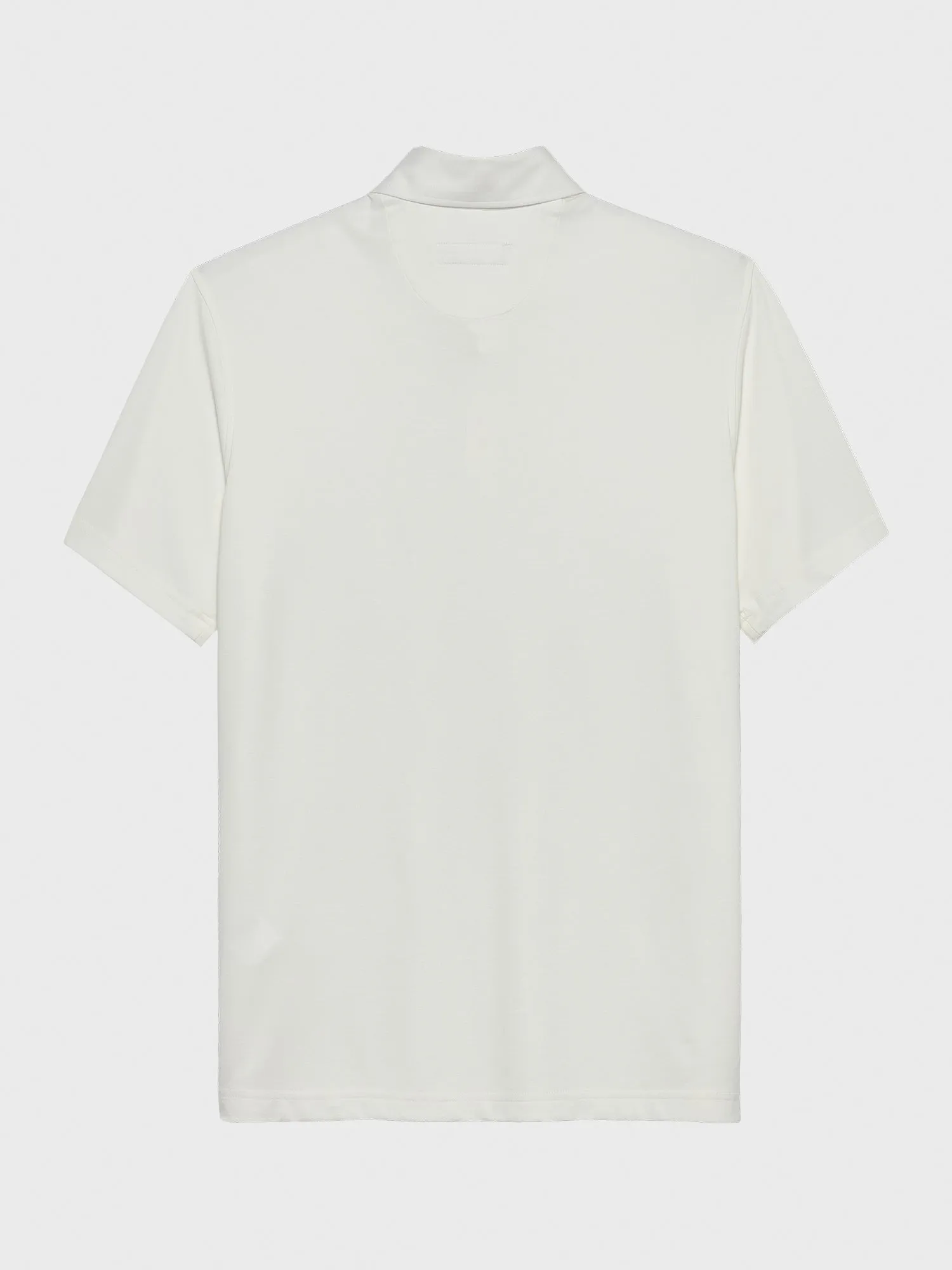 WHITE MERSINO POLO SHIRT